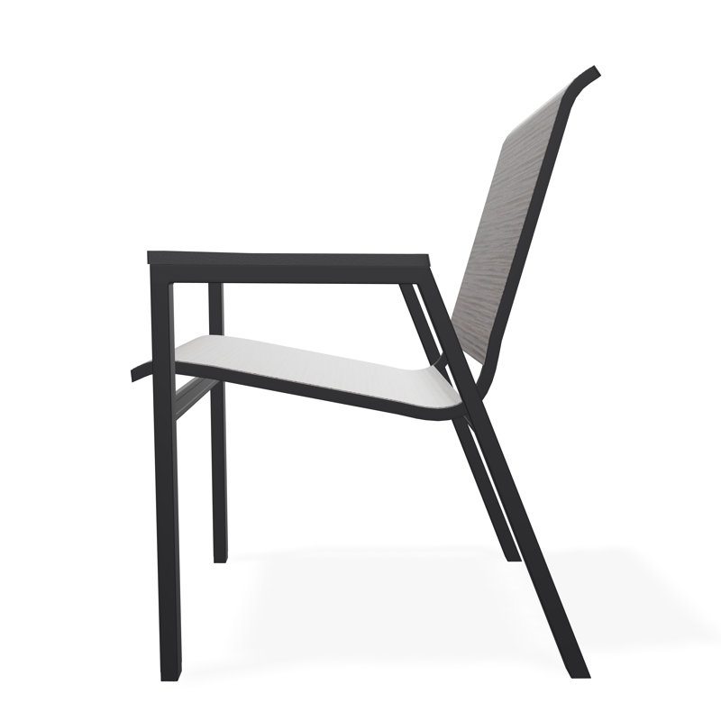 Bazza Outdoor Dining Chair, James, Black