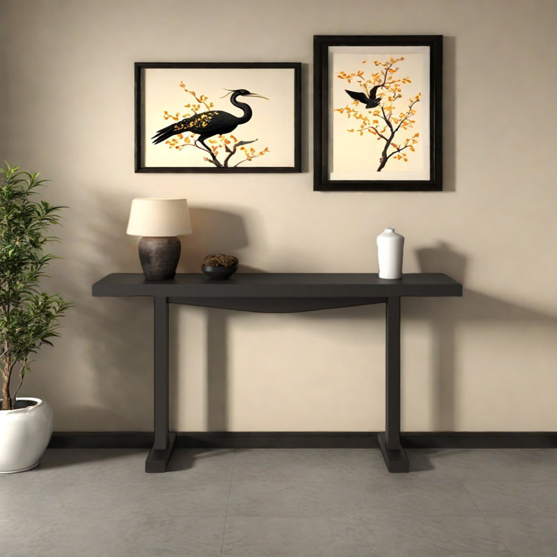 Console Modern Minimalist, H 29,53 po x l 55,12 po x P 11,81 po, Noir
