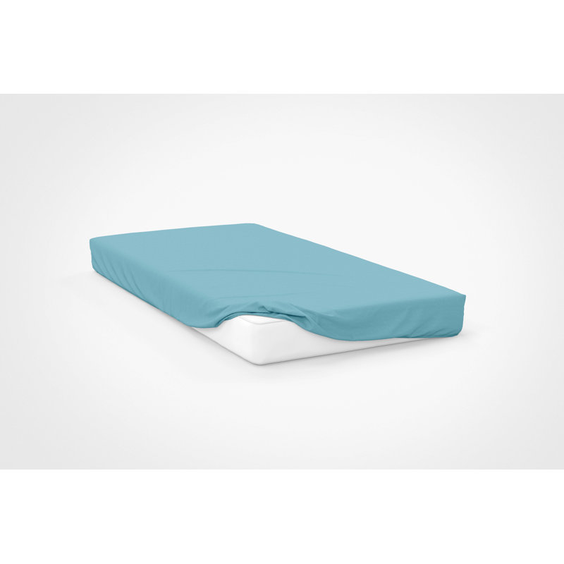 200 TC 50/50 Percale Polycotton Percale Fitted Sheet, Super King (6'), Teal