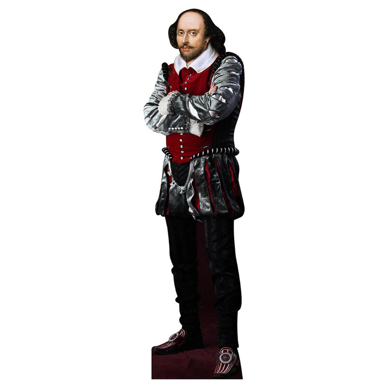 William Shakespeare en carton debout