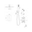 Système de douche carré mural 12 pouces avec valve brute Topcraft