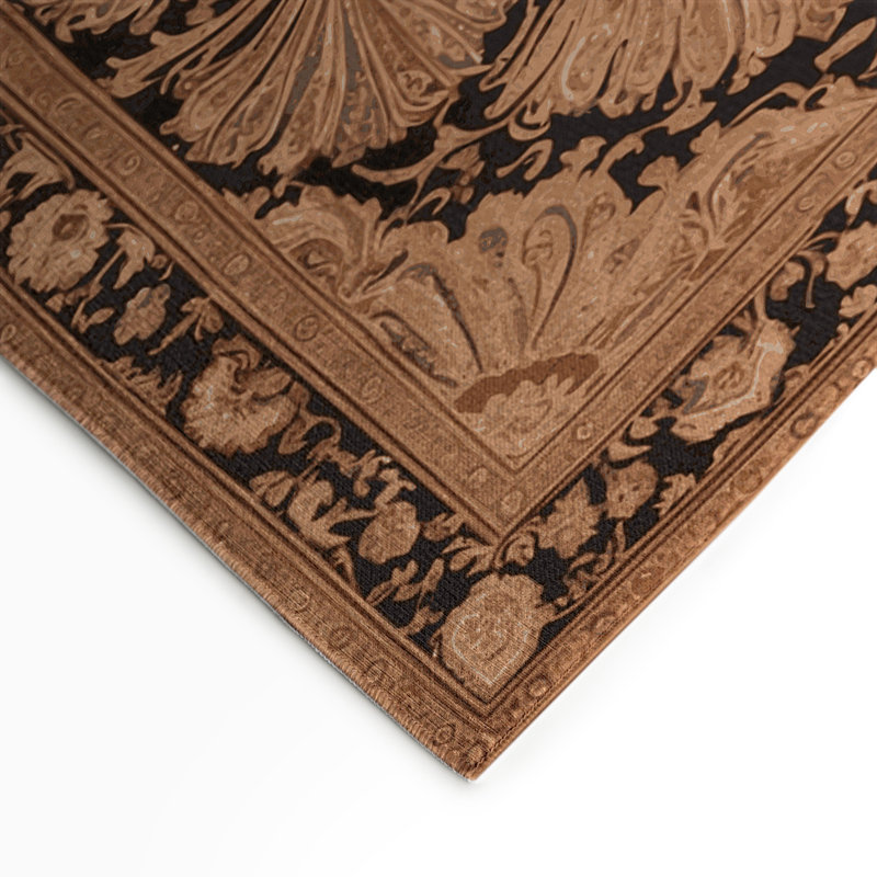 Tapis d'intérieur et d'extérieur brun français, Rectangle 5 pi x 7 pi