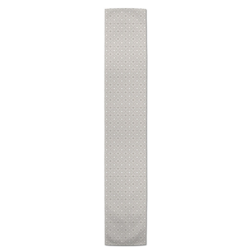 Artis Geometric Table Runner, 90" L x 16" W, Khaki