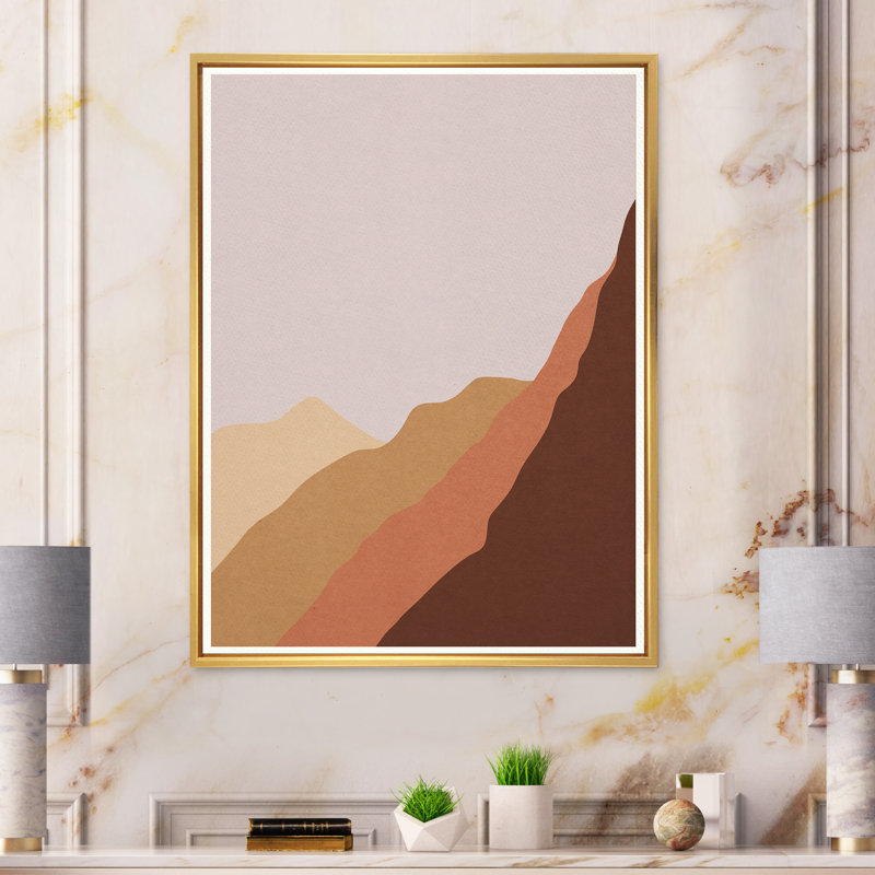 Abstrait paysage de ciel mininalisme - reproduction d'art sur toile traditionnelle, H 12 po x l 8 po x P 1 po