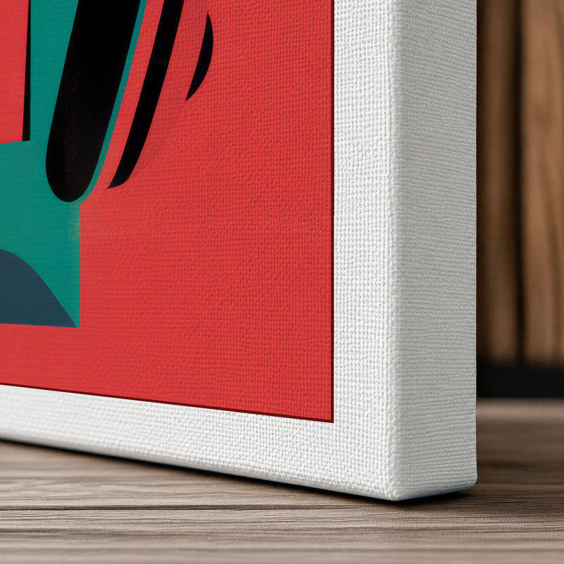 Stereo Modern Retro - Wrapped Canvas, 24x16 - 61.0 x 40.6 cm, White Border