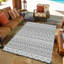 Tapis de camping, tapis de plage, tapis d'extérieur en paille de plastique noir et blanc Boho-482687808