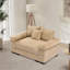 Fauteuil surdimensionné en velours côtelé avec repose-pieds -1516888307