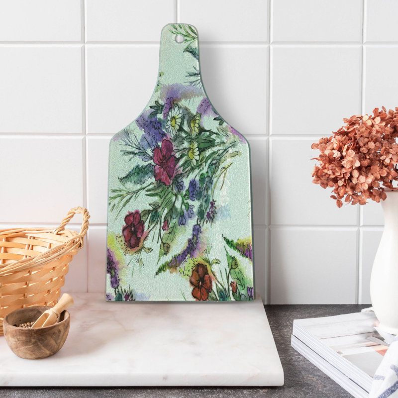 Multicolore planche à découper en verre trempé Ambesonne