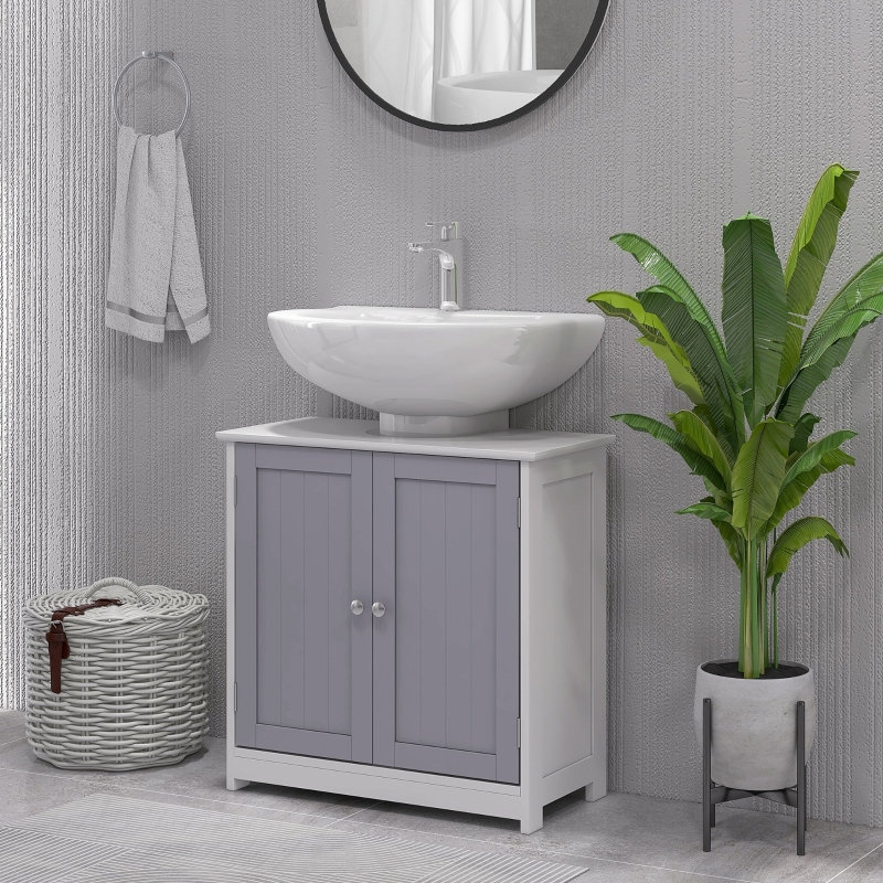60cm Bathroom Vanity Base Only, White