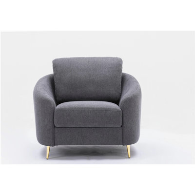 Yuina Gray Linen Chair