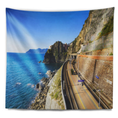 Tapisserie de train et de chemin de fer Schafer à Manarola