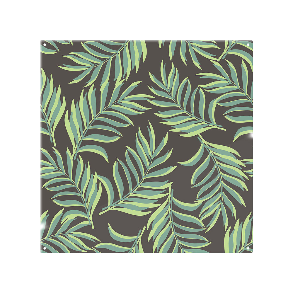 Green Palm Leaves Splash Back