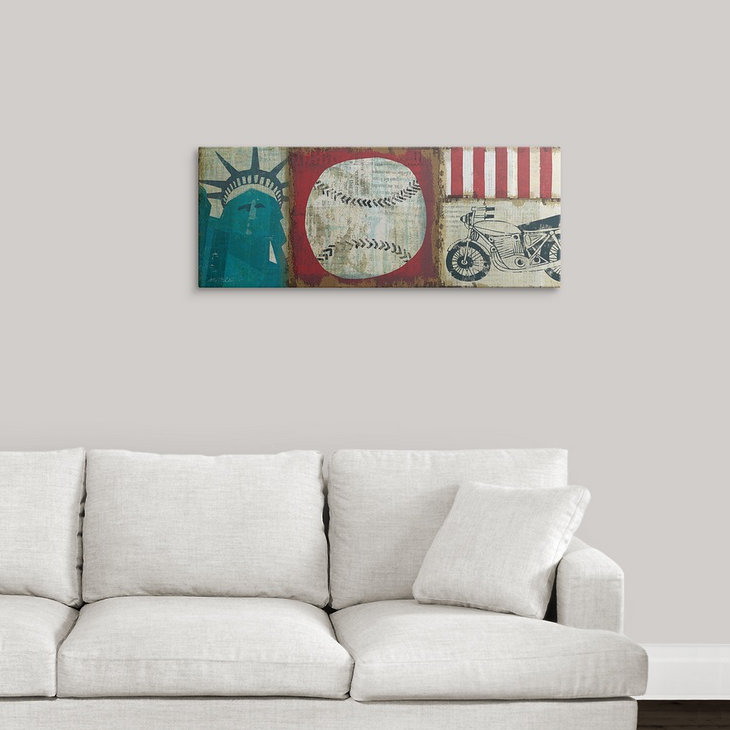 « i » par michael mullan, impression American Pop, H 14 po x l 36 po x P 1,5 po, Toile