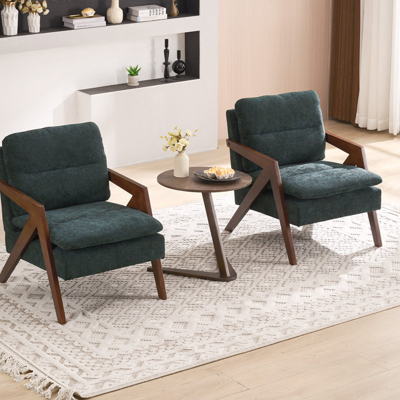 Fauteuil d'appoint Mid-Century, Vert
