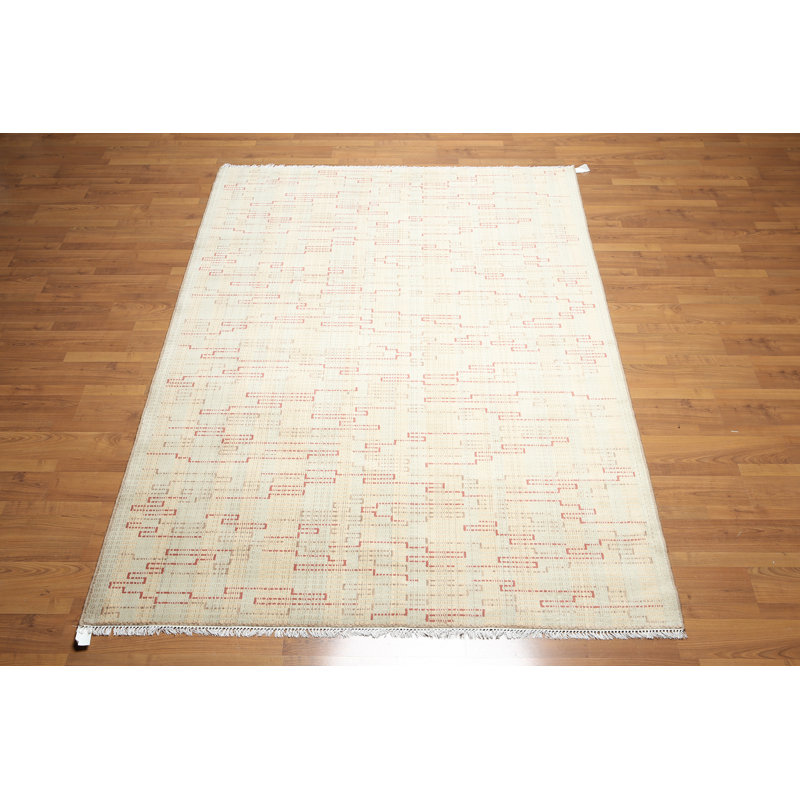 Tapis beige en laine/aqua Losada