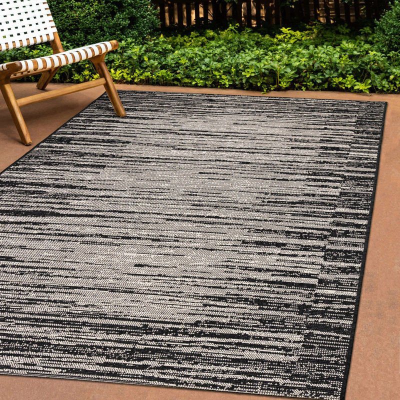 Tapis scandinave abstrait intérieur / extérieur Abstract, 5 pi 3 po x 7 pi 7 po