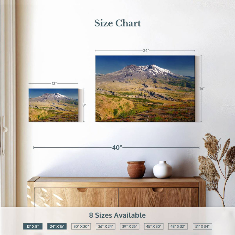 Alvord, paysage du mont St. Helens, H 16 po x l 24 po