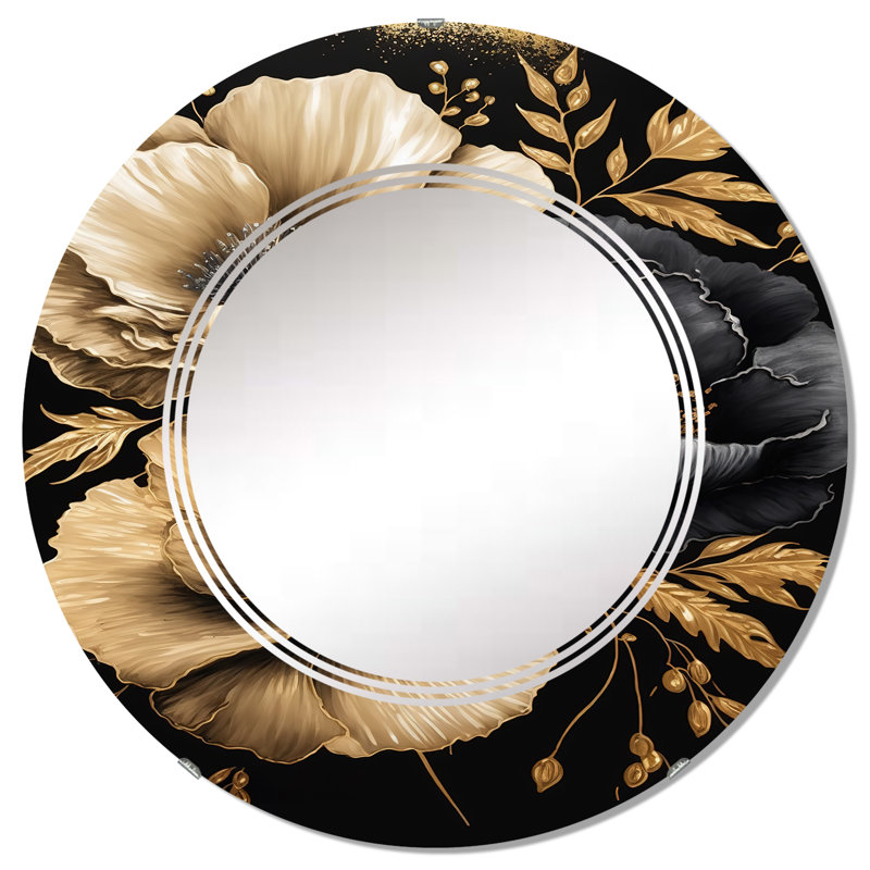 Miroir mural Hibiscus II Pura, 32 po x 32 po