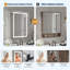 Armoire à pharmacie intelligente avec miroir 20 po x 26 po avec support encastré ou en surface, anti-buée et douille incluse