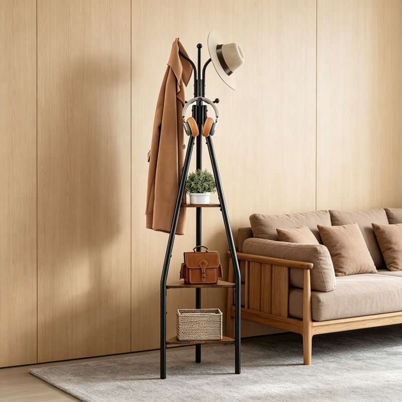 Freestanding 6 - Hook Coat Rack