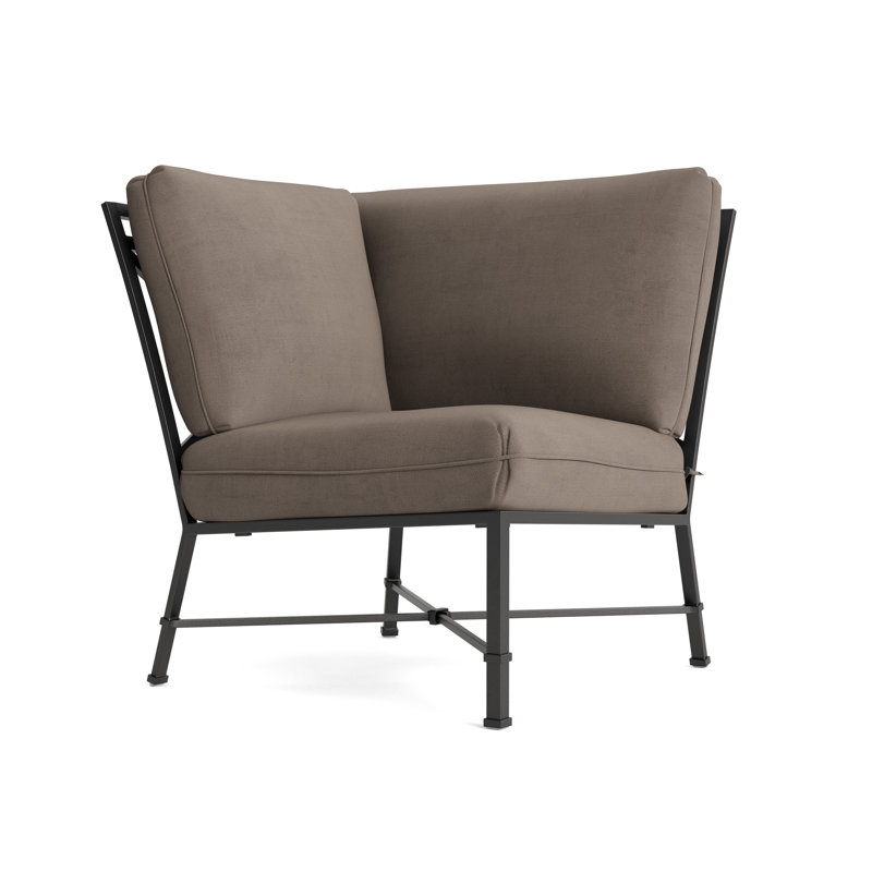 Venetian Outdoor Patio Sectional, Fusion Natural, Textured Pewter