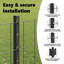 Fence with Post Segment Outdoor Barrier Garden Terrace Divider Boundary-1607264424-1607264425