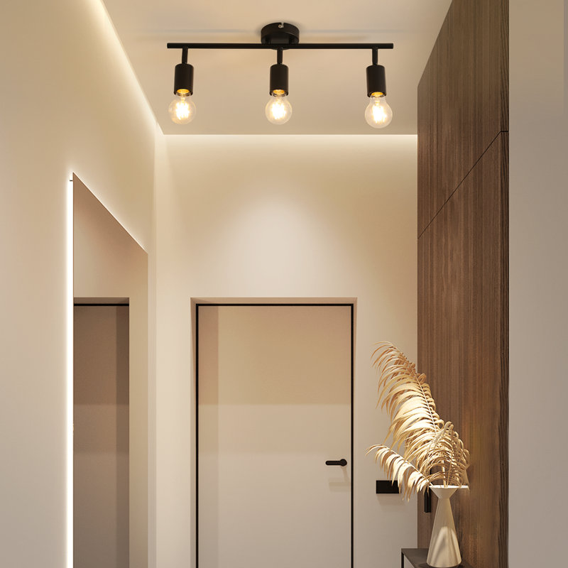 3-light Ceiling Spotlight E27 black Amsi