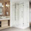 Cabine de douche coulissante sans cadre avec verre transparent 3/8 et base Winslow l 48 po x P 36 po x H 80 po-50877759-50877761