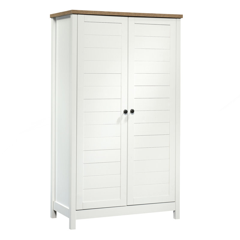 Armoire de rangement spacieuse à 2 portes avec tablettes réglables