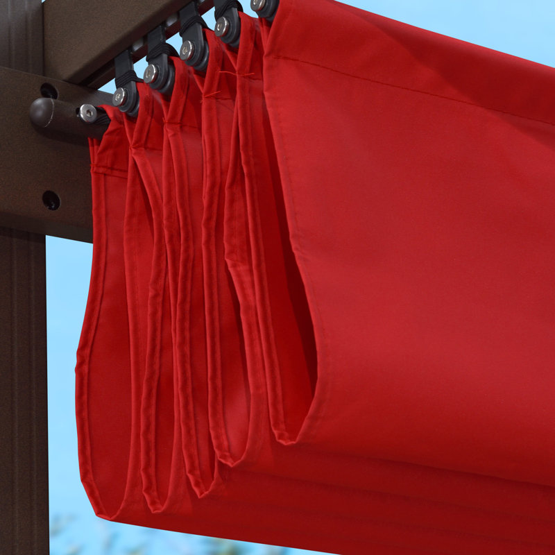 Housse d'ombrage pour pergola mauve 10 pi x 10 pi pour l'extérieur de la toile de toit d'extérieur rétractable Durable, Rouge