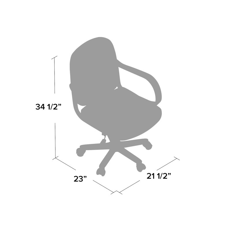 Chaise de travail en similicuir Payne