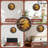 Resin Crafts Wall Clock Golden Numbers