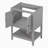 Ninian 23.7'' Single Bathroom Vanity Base Only-249208776