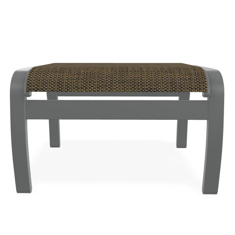 Repose-pieds d'extérieur avec coussin Askar, Beacon taupe Sunbrella®, Graphite texturé