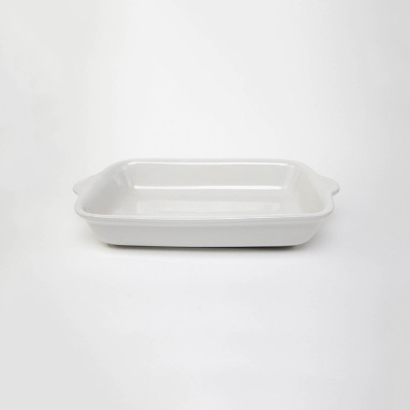 Carthage.Co Stoneware Rectangular Baking Dish, Pearl