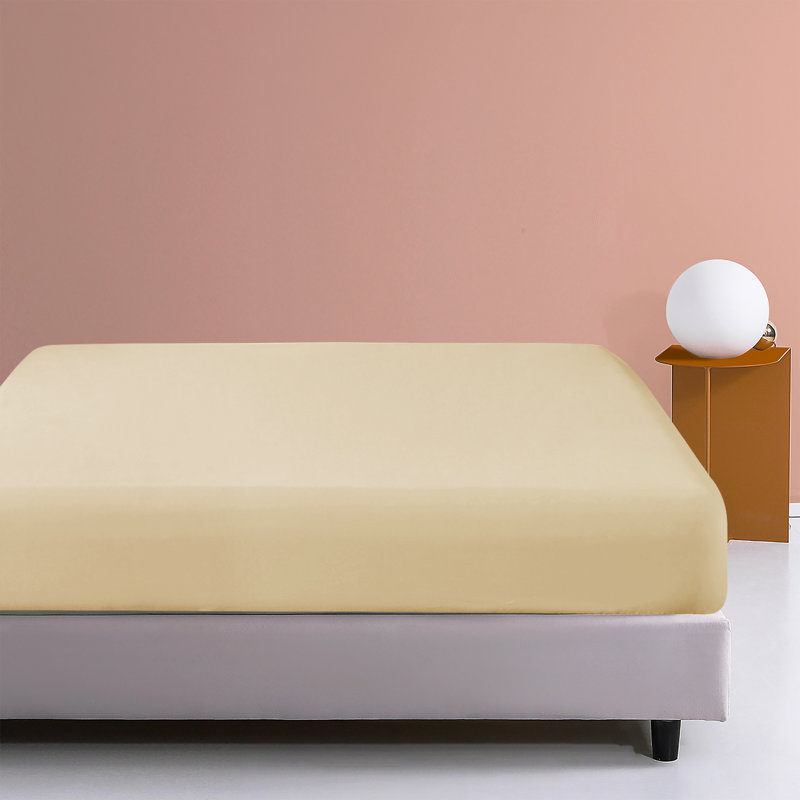 Fitted Bed Sheet Only, 1800 Brushed Microfiber Deep Pocket Fitted Sheet - NTBAY, King Fitted Sheet, Khaki