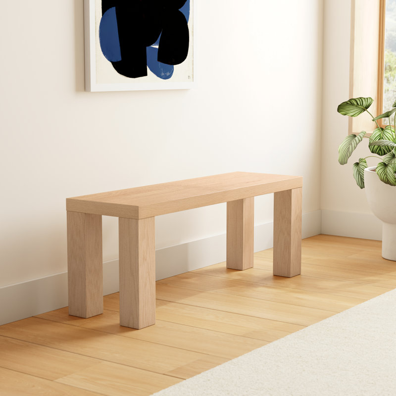 Carson 57" W Wood Dining Bench, 19" H x 49" W x 15" D, Oak