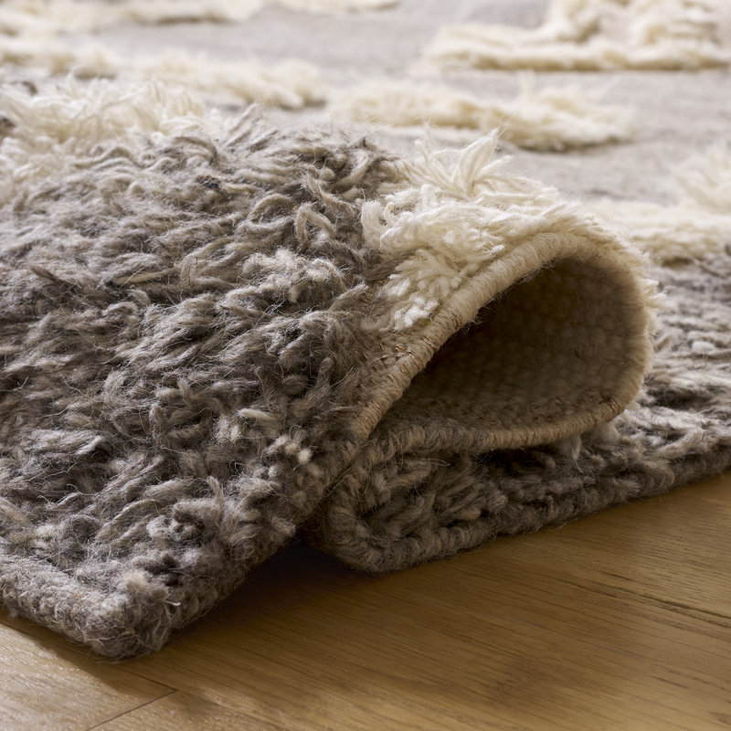 Tapis en laine tissé à la main Deaton, Rectangle de 6 pi x 9 pi
