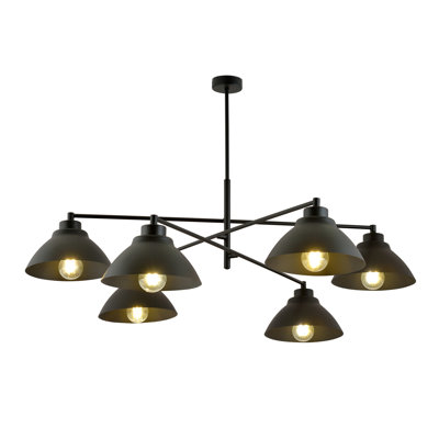 Ilbert 6 - Light Cone Chandelier with Accents