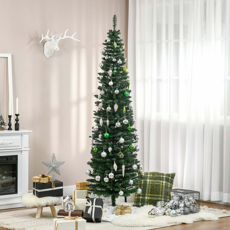 Arbre de Noël artificiel 7 pi avec 499 branches réalistes et support en plastique