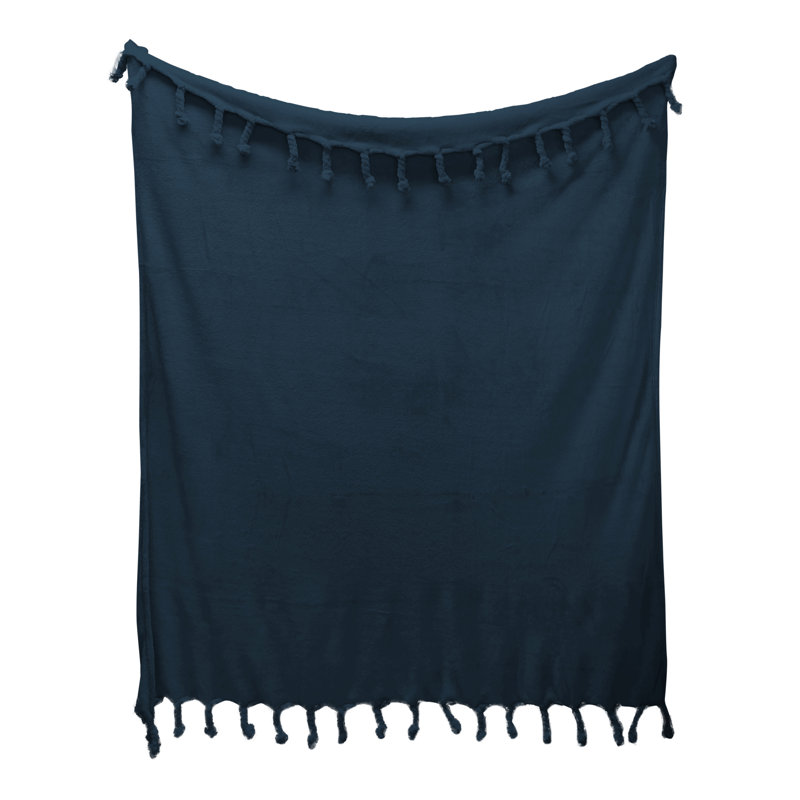 Plain Weave / Muslin Throw Blanket, Blue