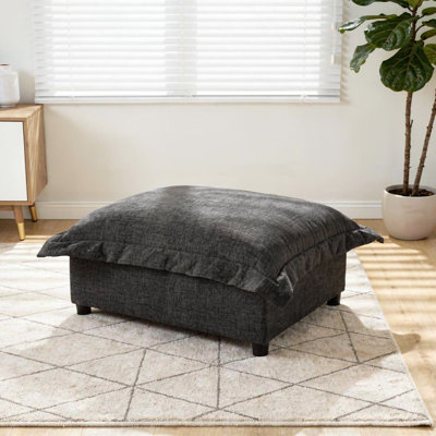 Upholstered Chenille Footstool