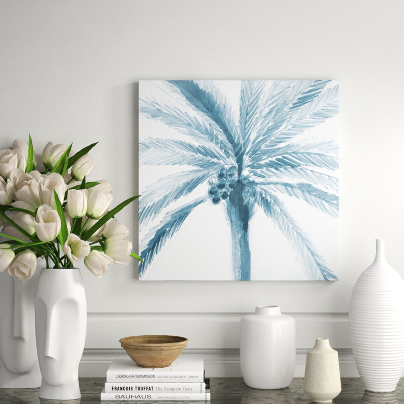 Palm Palms I Print by Barclay Butera, 54" H x 54" W x 1.5" D, Glass Coat
