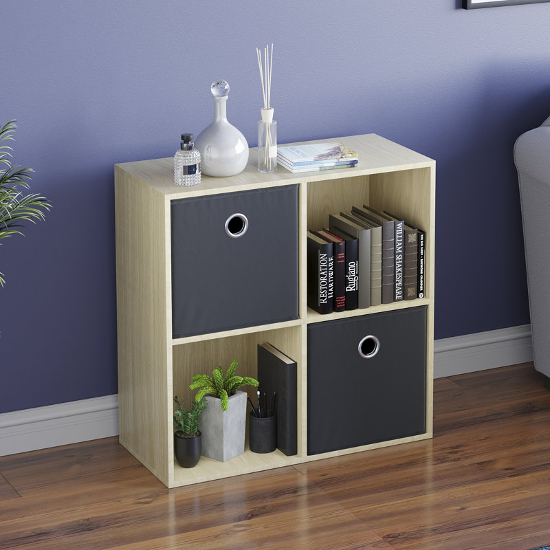Minique 64.5cm H x 65cm W Bookcase, Oak
