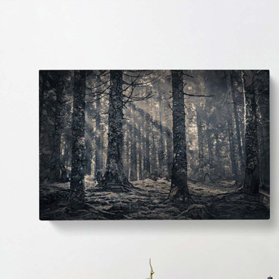 Pine Tree Forest In Abstract - Wrapped Canvas