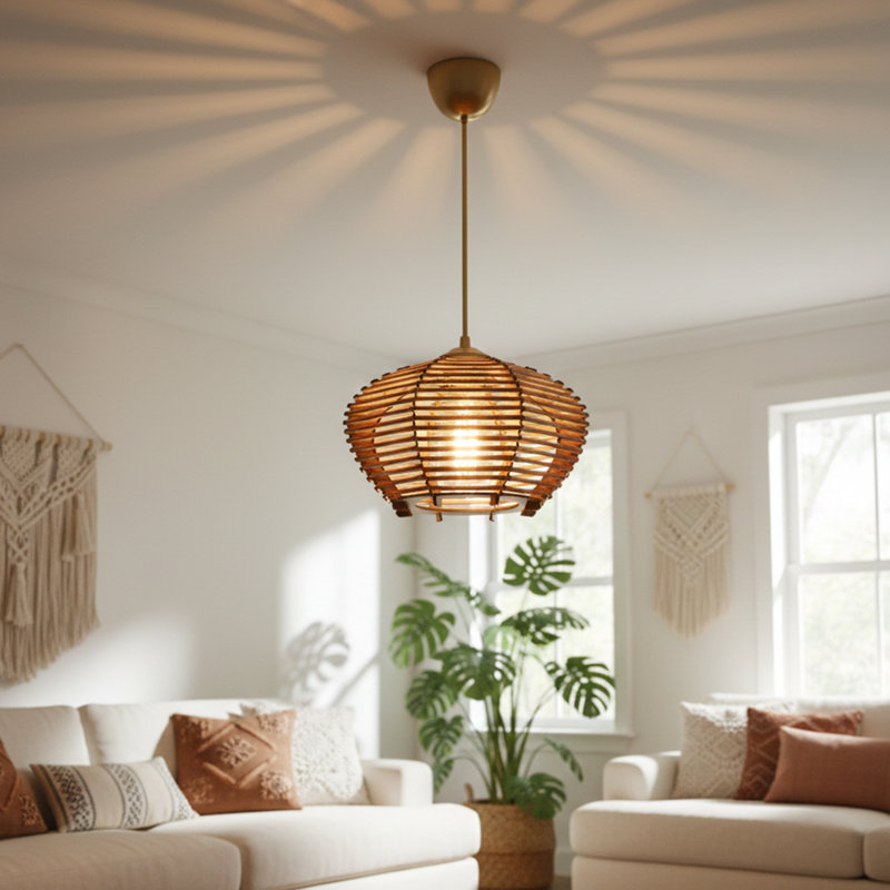 Lustre ajustable en bois