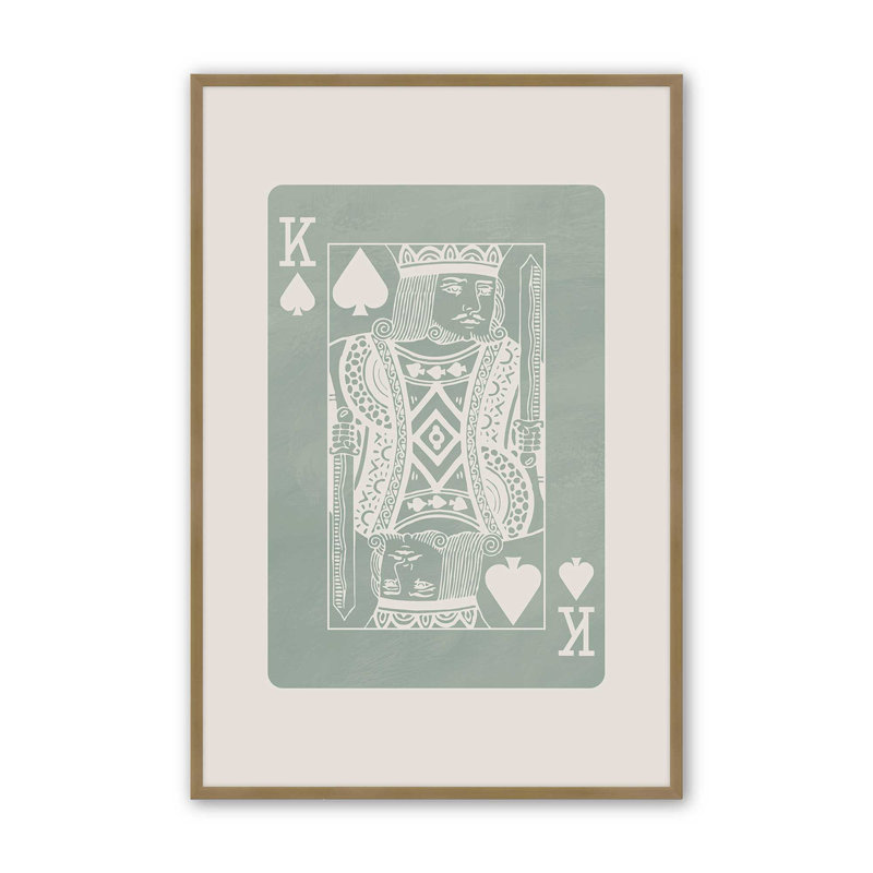 Impression de carte «Sage King», H 25,25 po x l 19,25 po, Or brossé