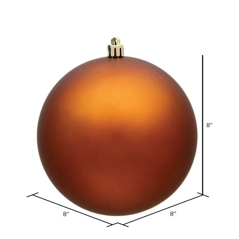 Ornement boule des Fêtes seulement, H 8 po x l 8 po x P 8 po, Cuivre