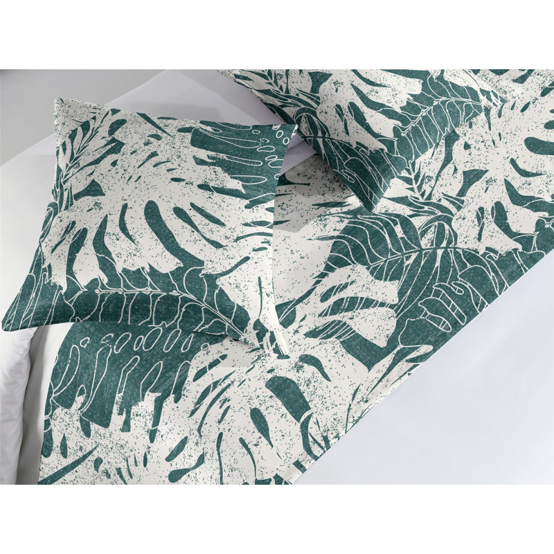 Ensemble de chemin de lit Ambesonne Monstera Leaves, Très grand lit