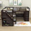 Lit superposé simple au dessus d'un lit double avec tiroirs Jamill Kids-1752923897